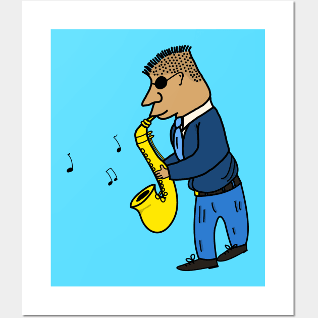 playing the saxophone Wall Art by Javisolarte